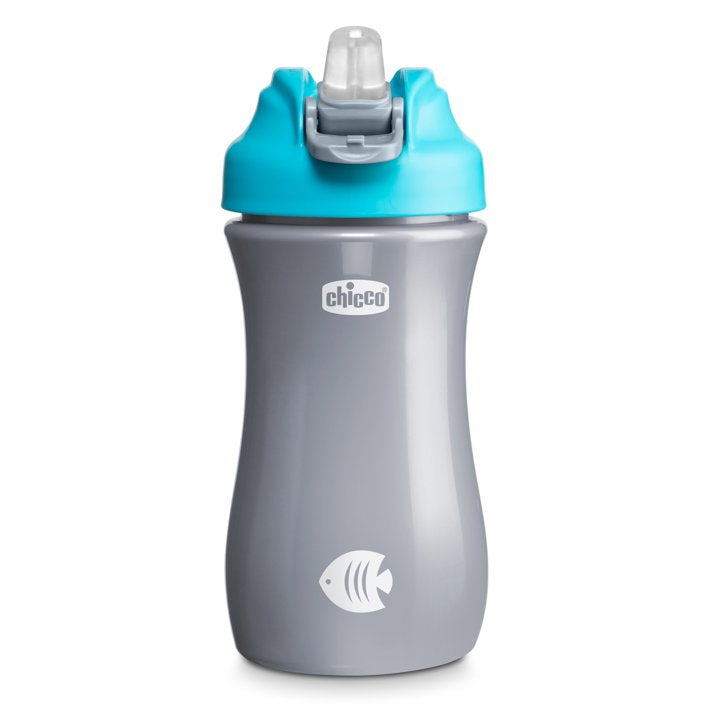 Borraccia in silicone CHICCO 350ML Azzurro da 2 anni+