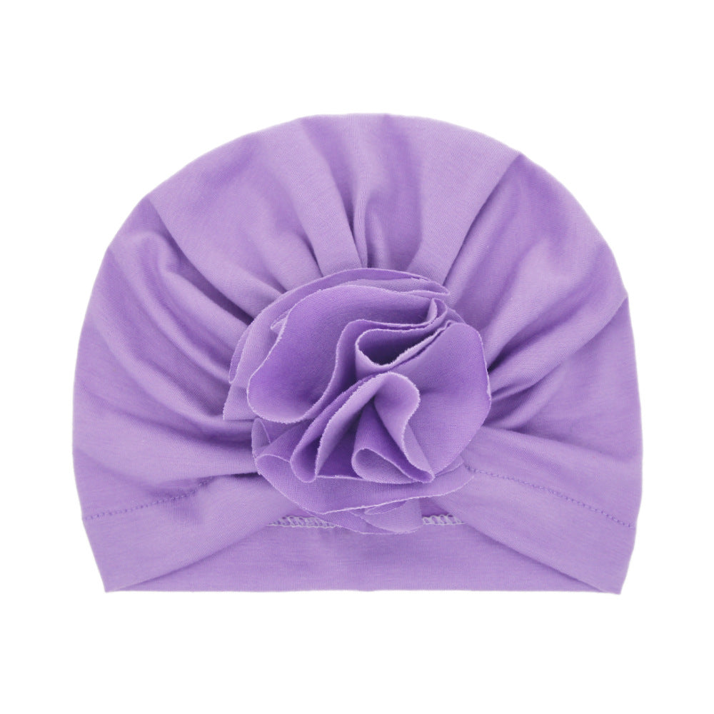 Turbante Neonato con Fiore   Cappellino in Cotone Morbido
