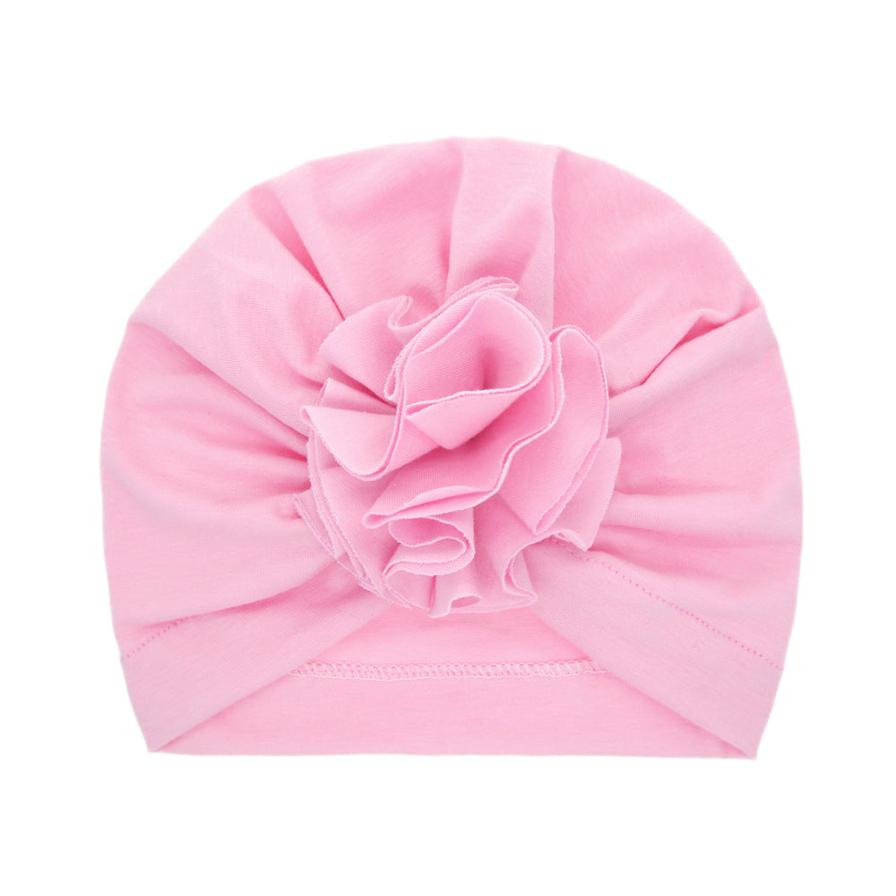 Turbante Neonato con Fiore   Cappellino in Cotone Morbido