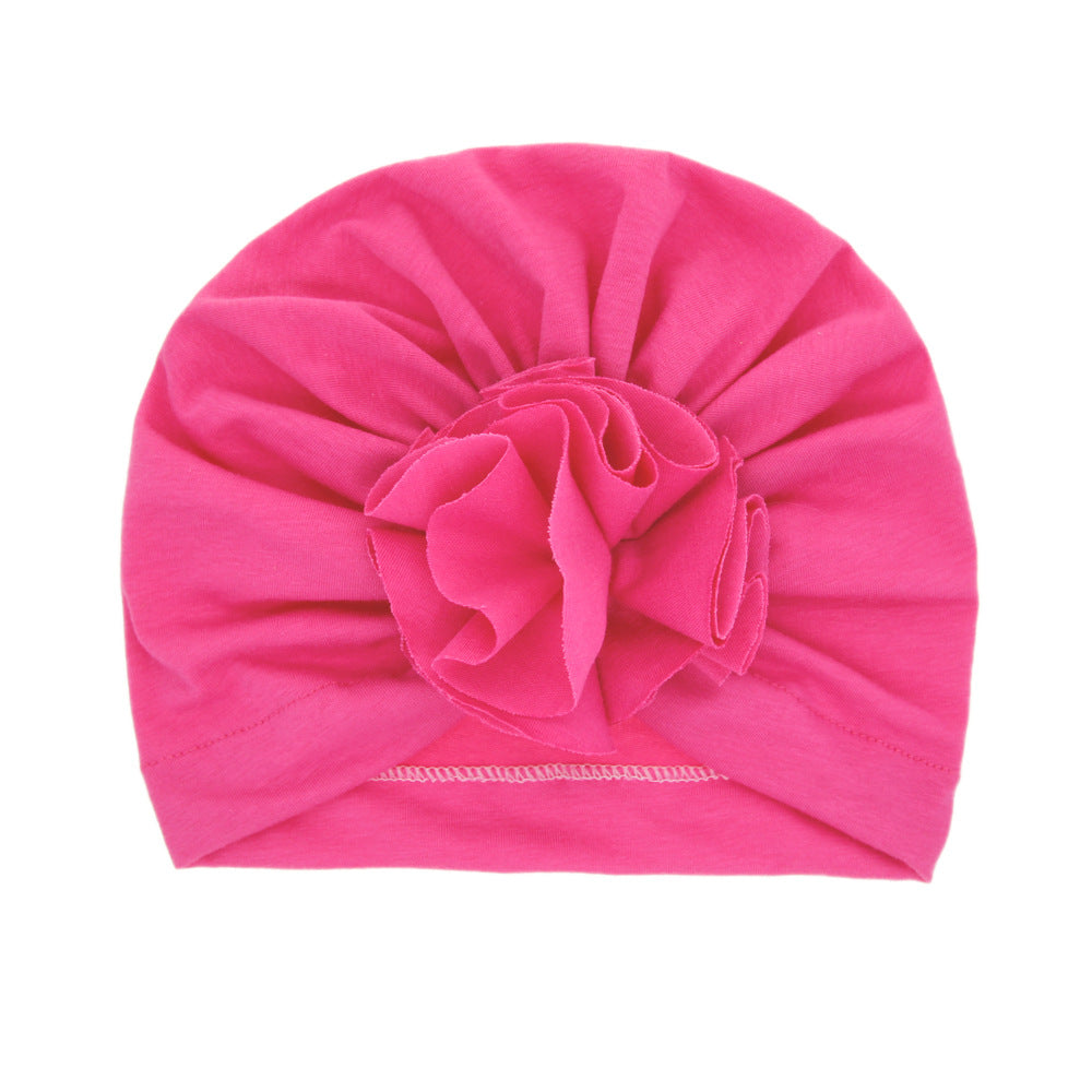 Turbante Neonato con Fiore   Cappellino in Cotone Morbido