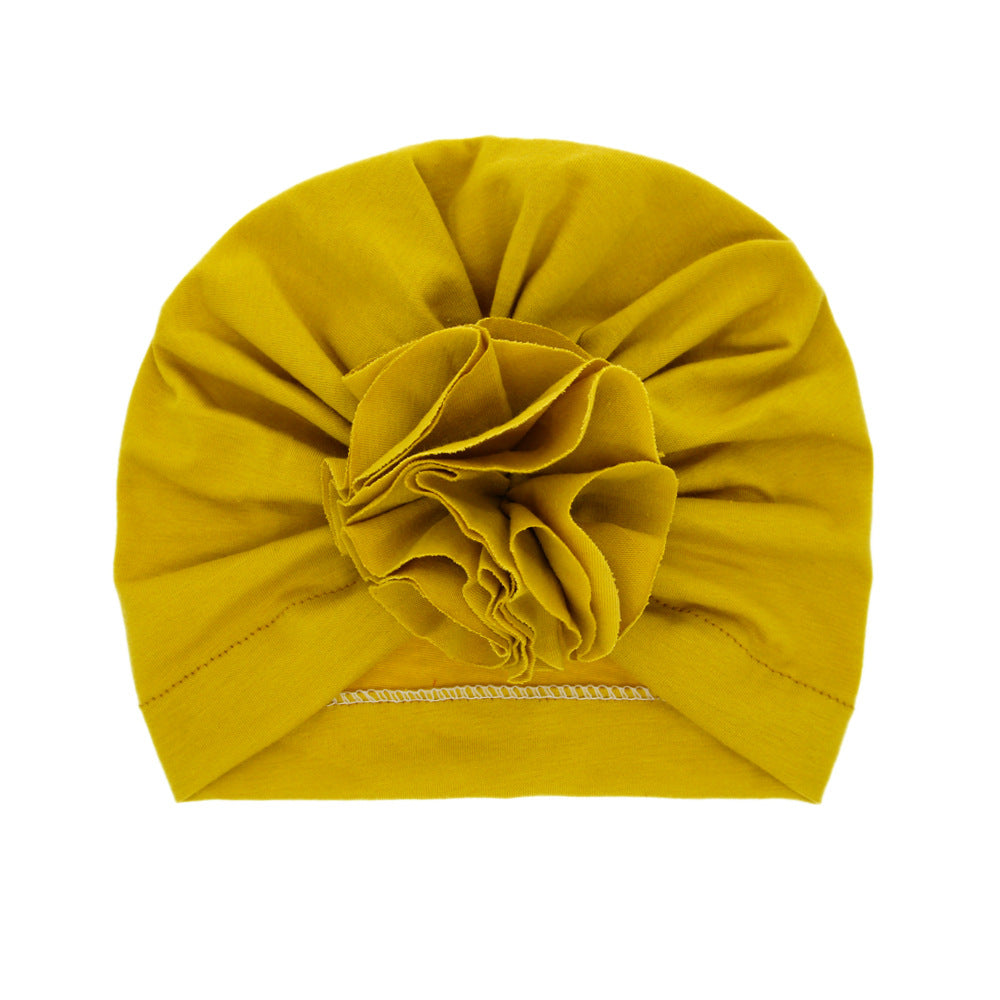 Turbante Neonato con Fiore   Cappellino in Cotone Morbido