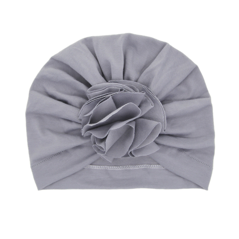 Turbante Neonato con Fiore   Cappellino in Cotone Morbido