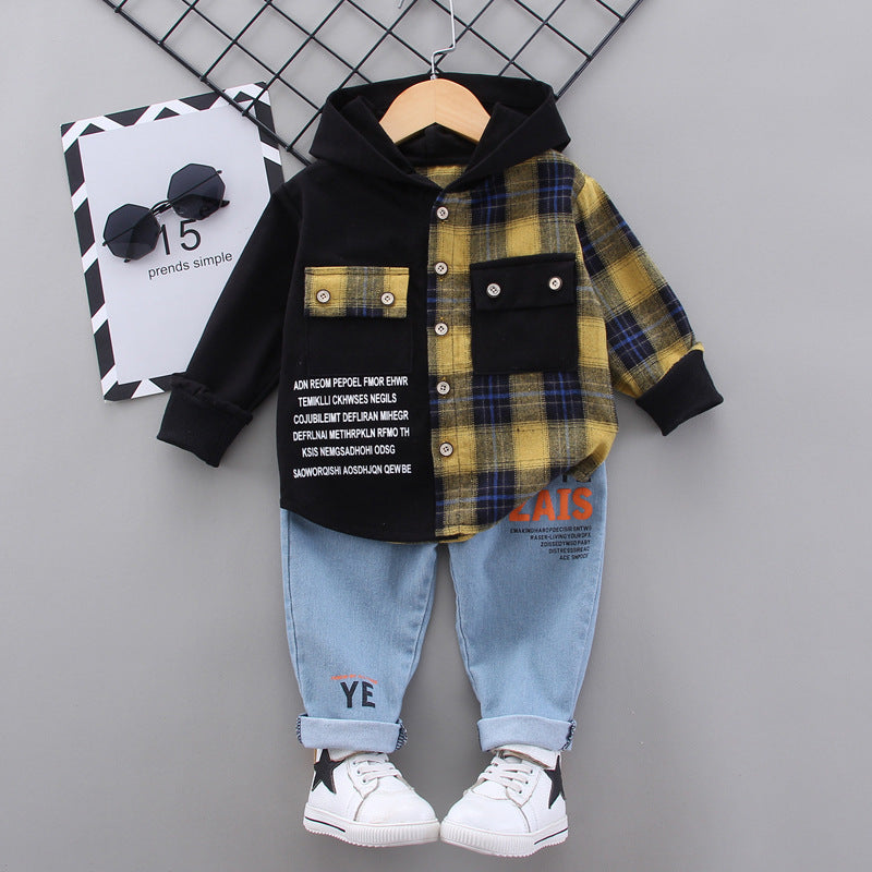 Completo Bambino Urban Style   Felpa con Cappuccio + Jeans