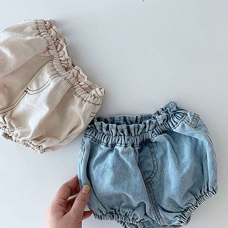 Pantaloncino Neonata in Cotone con Elastico – Primavera/Estate