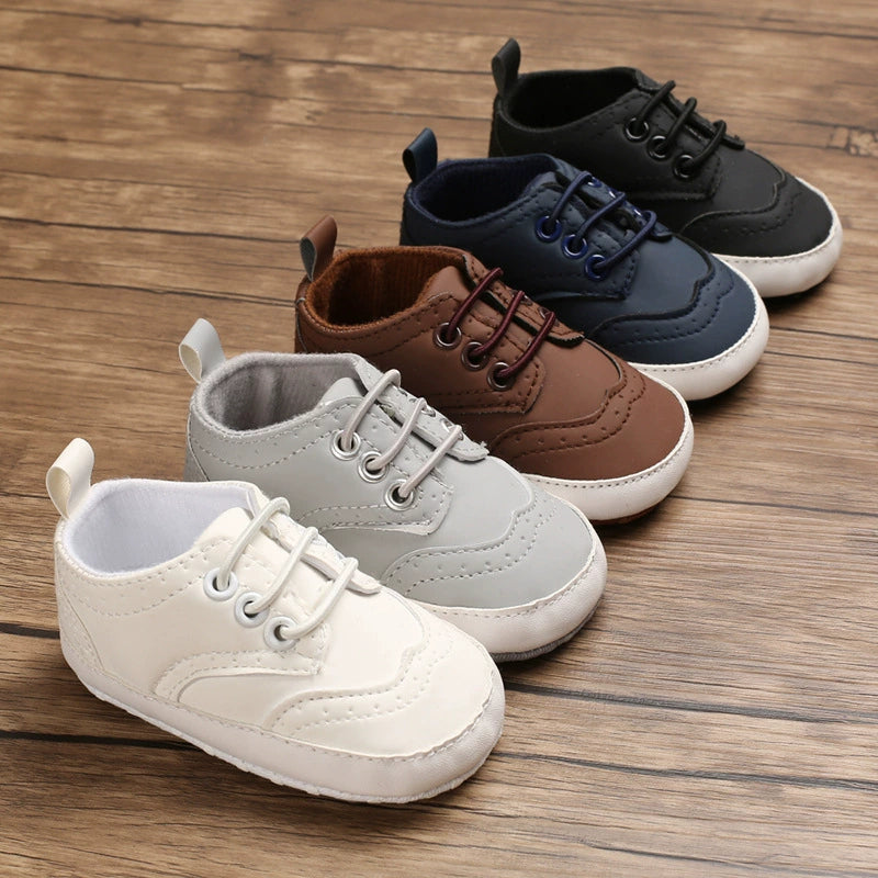 Scarpette Neonato Eleganti Stile Oxford – Morbide, Leggere e Antiscivolo