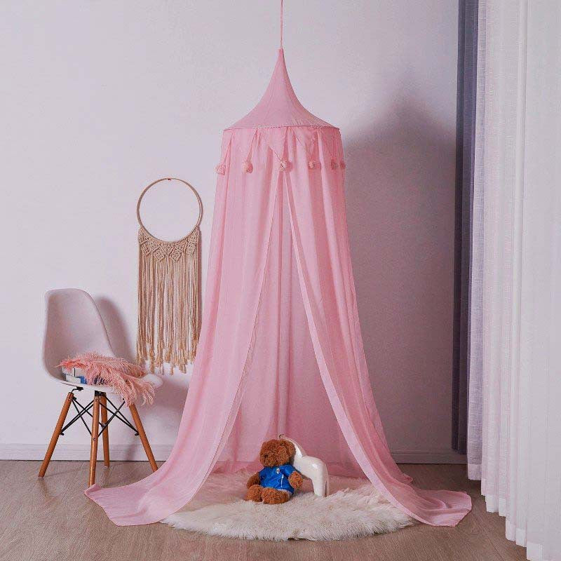 Baldacchino Rosa per Lettino o Angolo Giochi