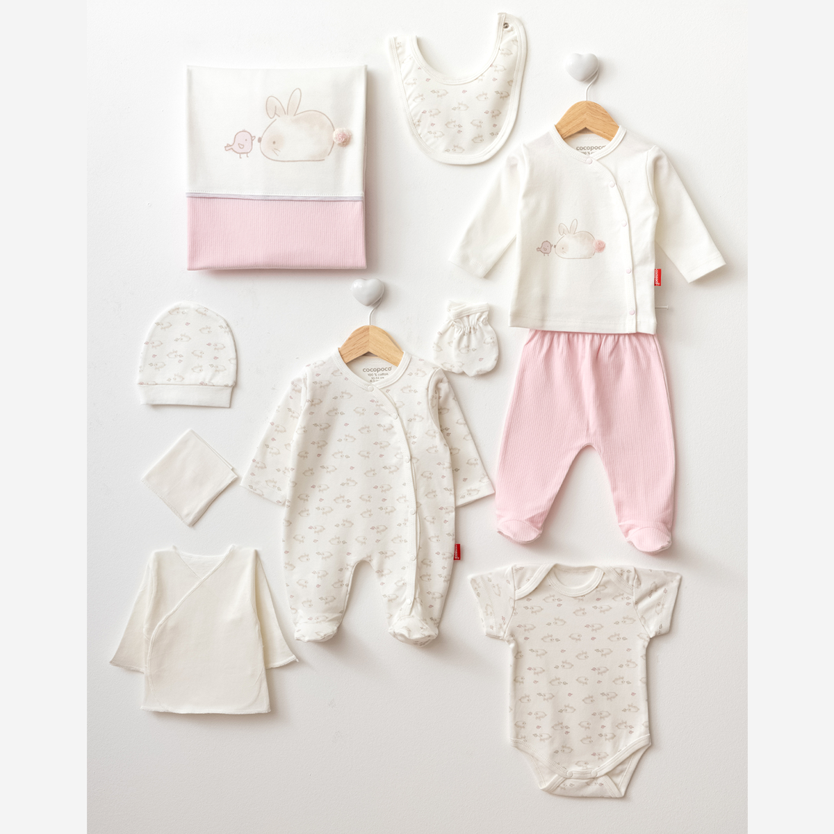 Set corredino bimba 10 pezzi  cotone  0-3 mesi