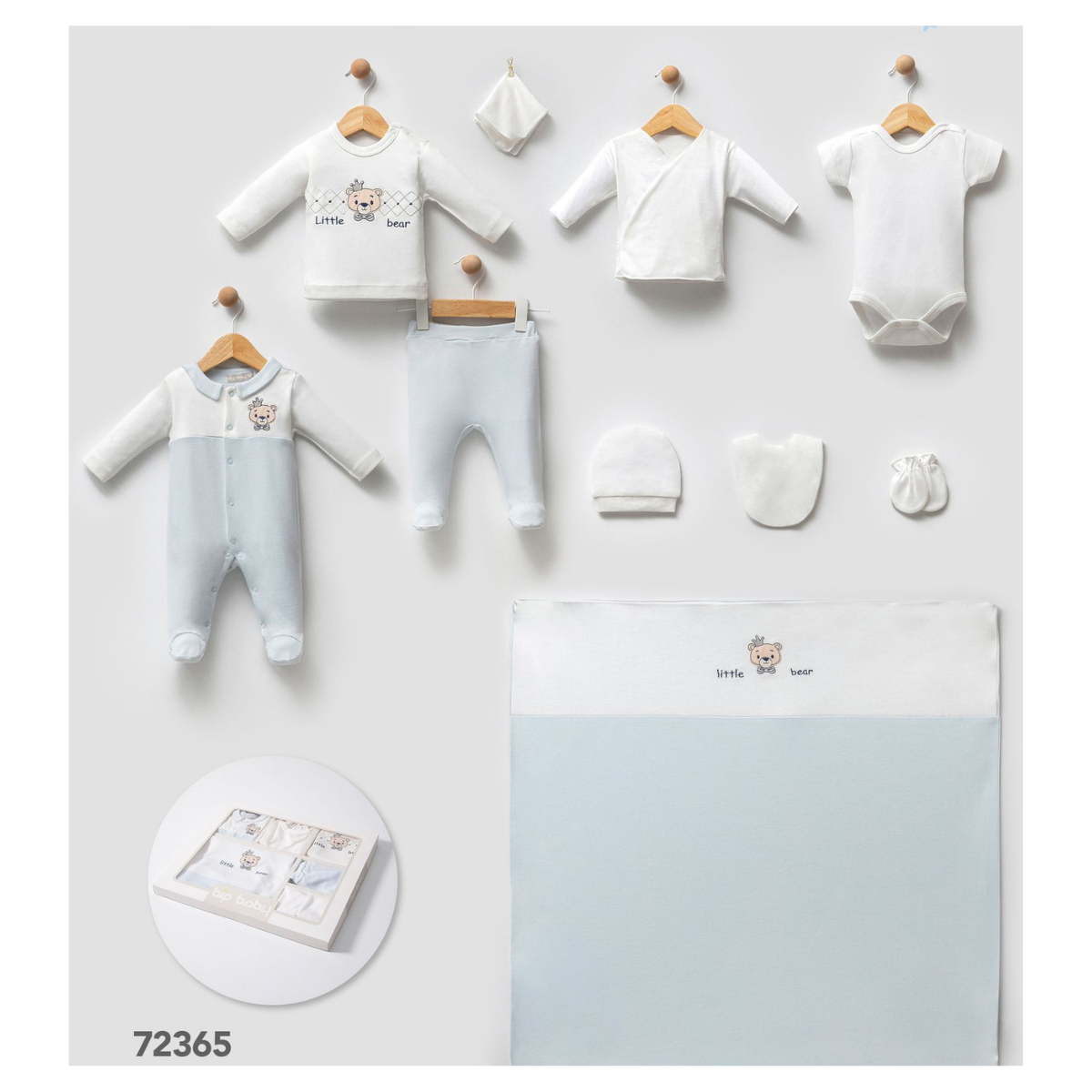 Set Corredino Neonato "Orsetto" in  Cotone - 10 Pezzi
