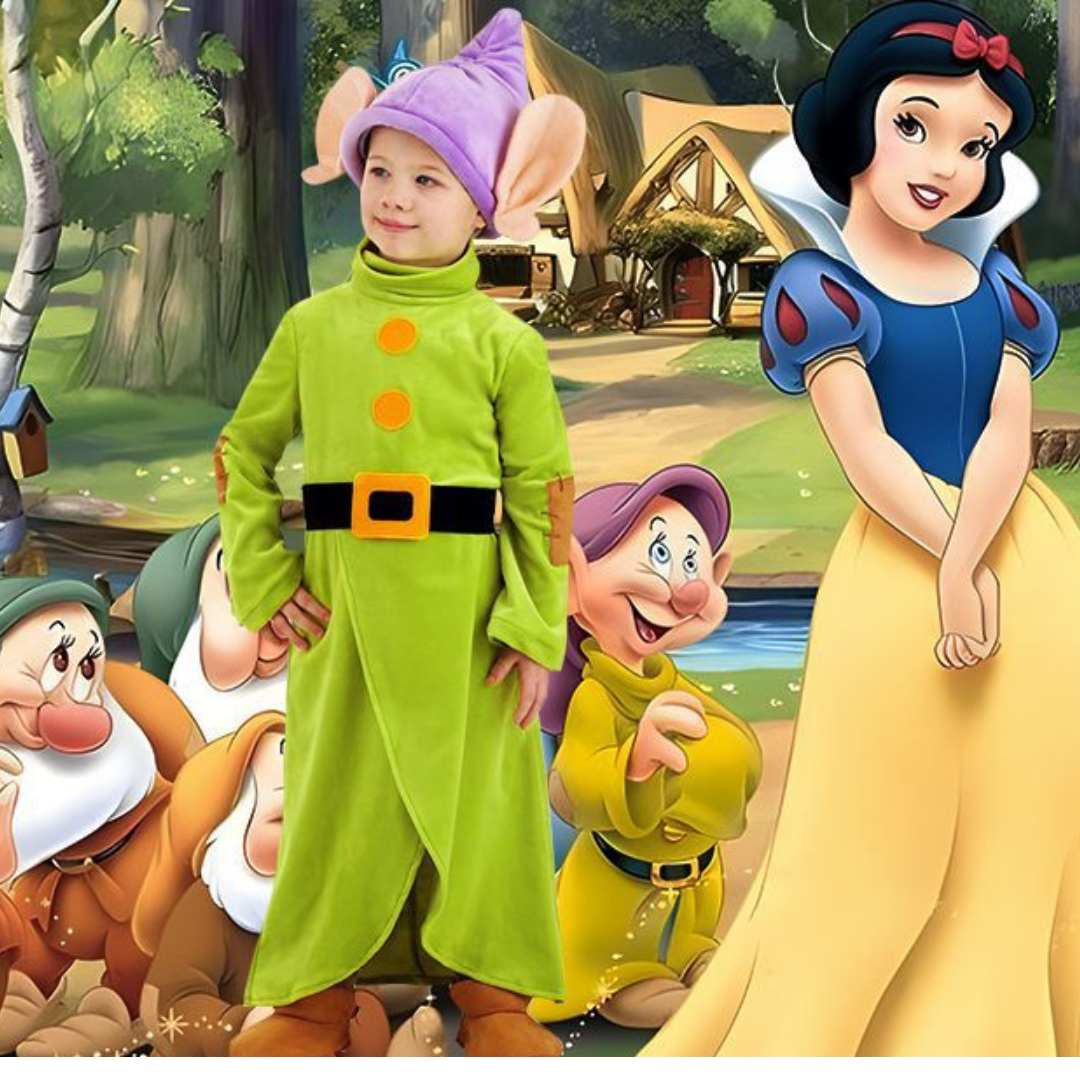 Costume Cucciolo biancaneve  per Bambini – Ispirato al Mondo delle Fiabe ✨🏡