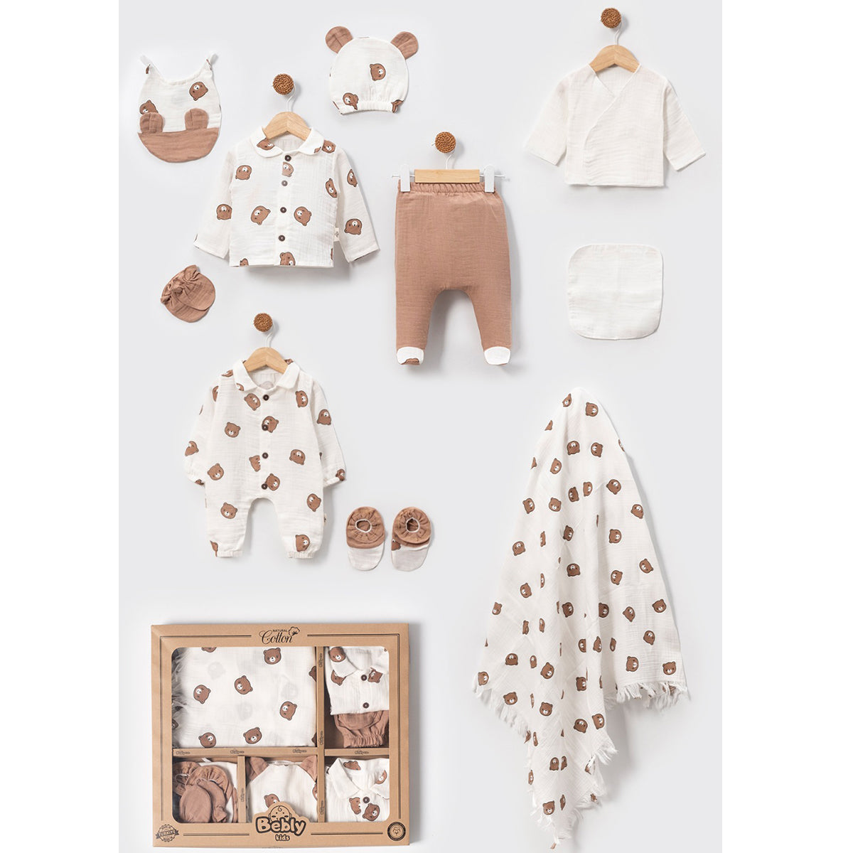 Set 10 Pezzi Orsetto corredino 100% cotone