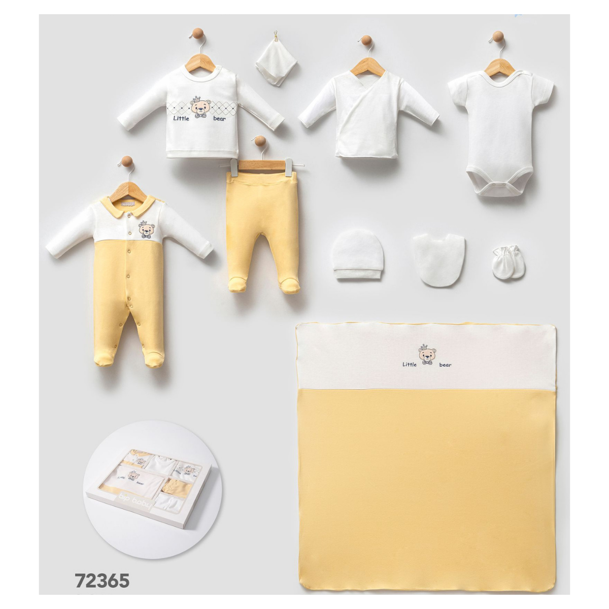 Set Corredino Neonato "Orsetto" in  Cotone - 10 Pezzi