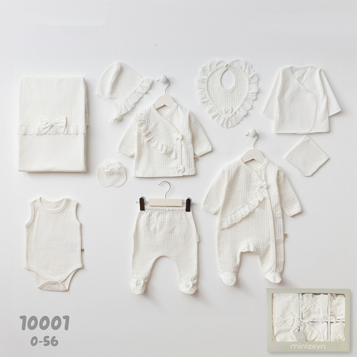 Set Corredino 10 pezzi bimba  Cotone 0-3 mesi