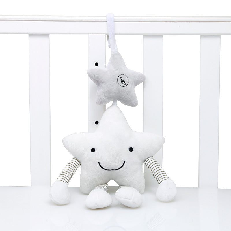Giocattolo musicale a forma di stellina in peluche – Sonaglino da appendere alla culla o passeggino