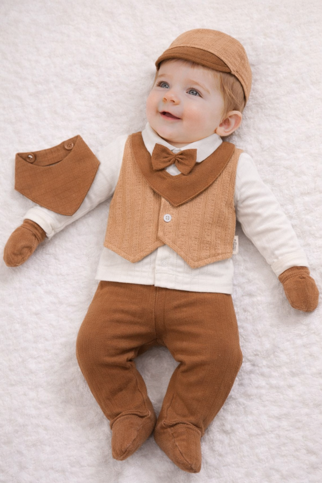Set Neonato/ Bimbo Elegante "Classic Gentleman"- 5 pezzi