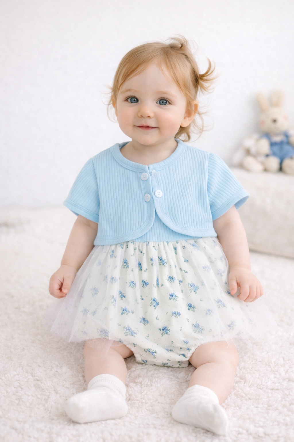 Pagliaccetto  con Gonna Tulle per Neonata - Stile Romantico