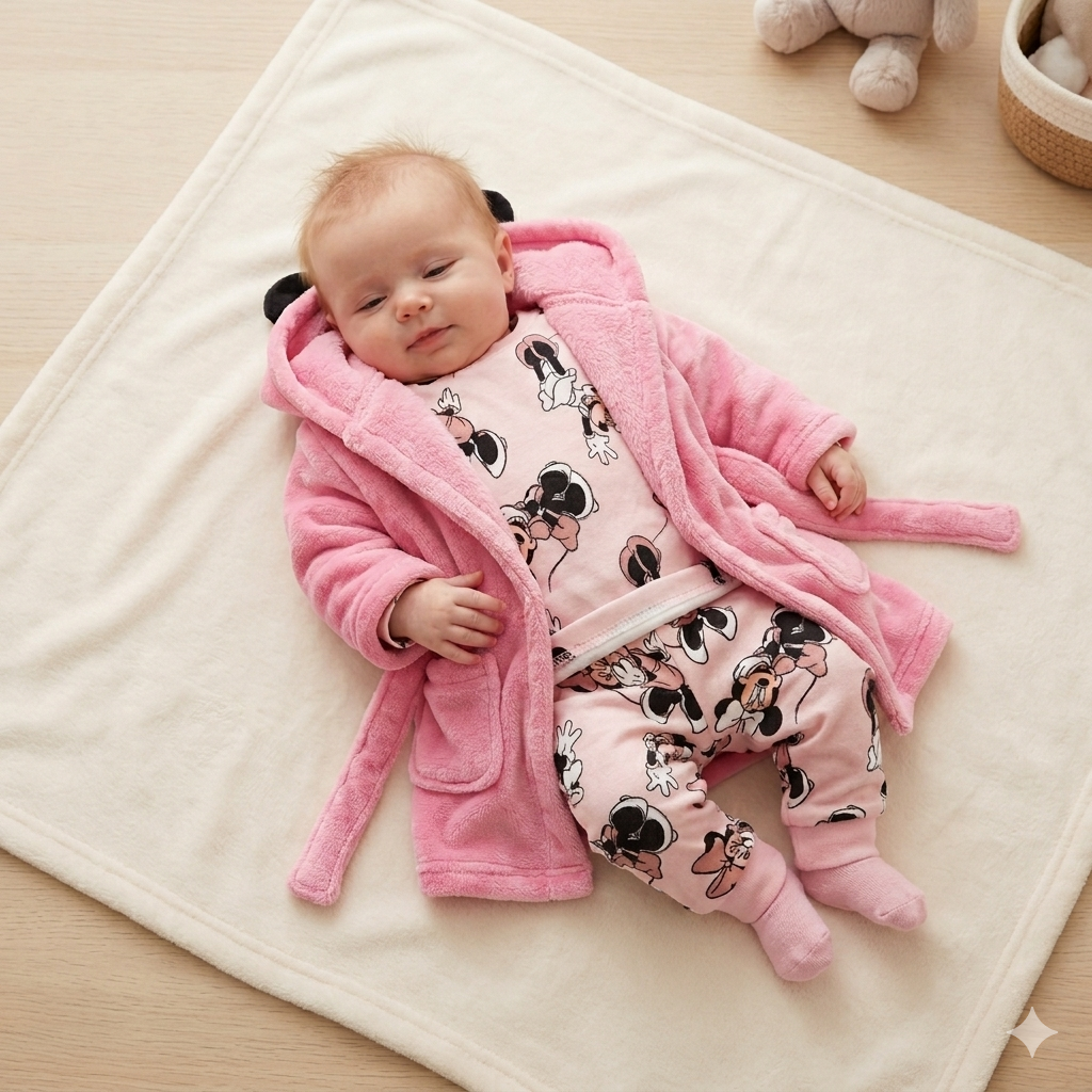 Set Pigiama cotone 2pz+ vestaglia abbinata personaggi disney