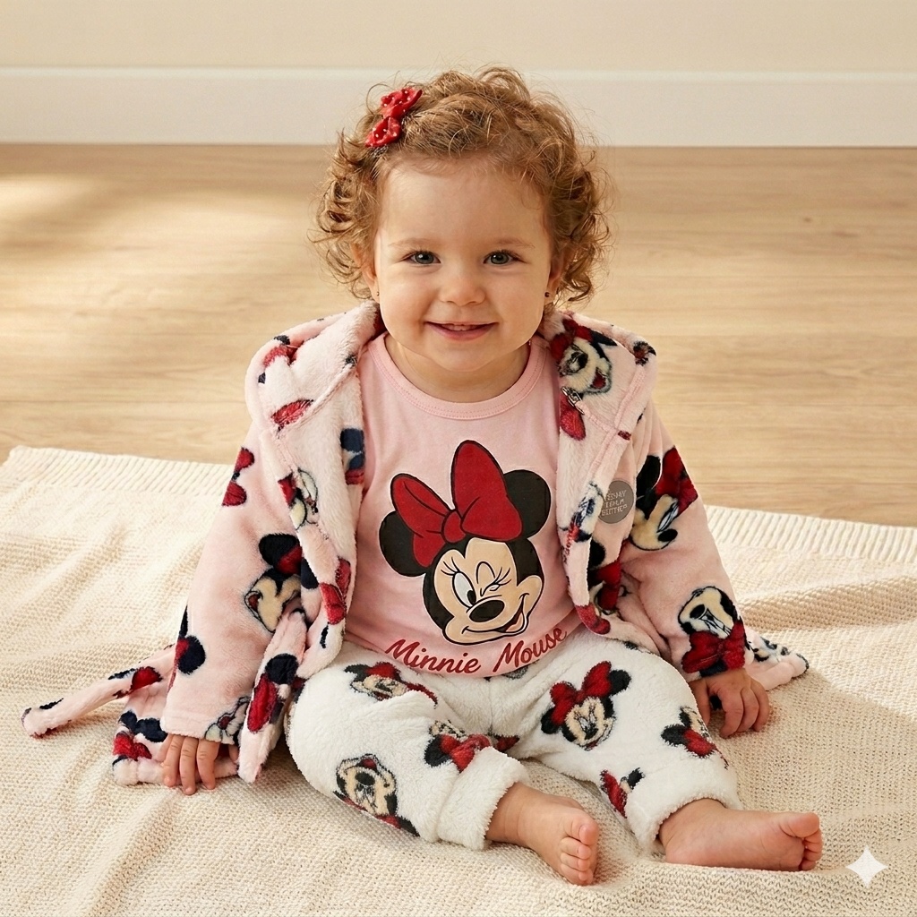 Set Pigiama cotone 2pz+ vestaglia abbinata personaggi disney