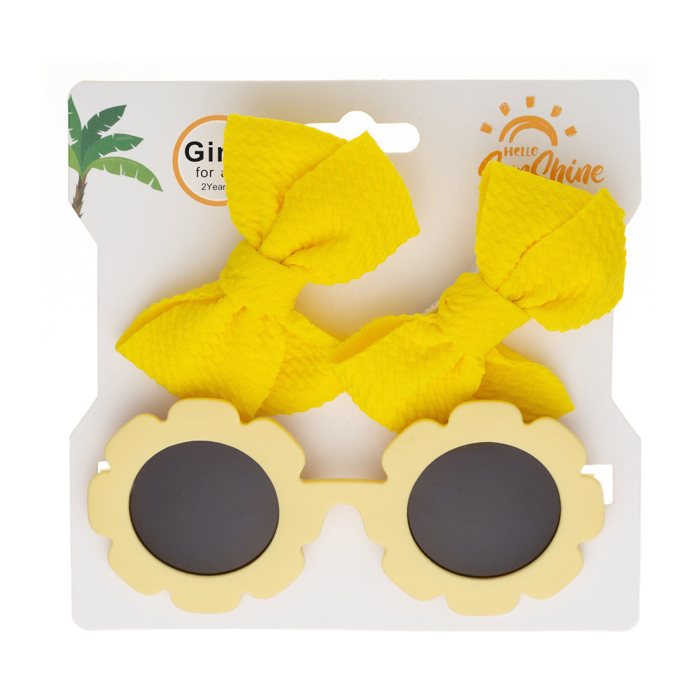 Set  Occhiali da Sole Floreali & Fiocchi Coordinati