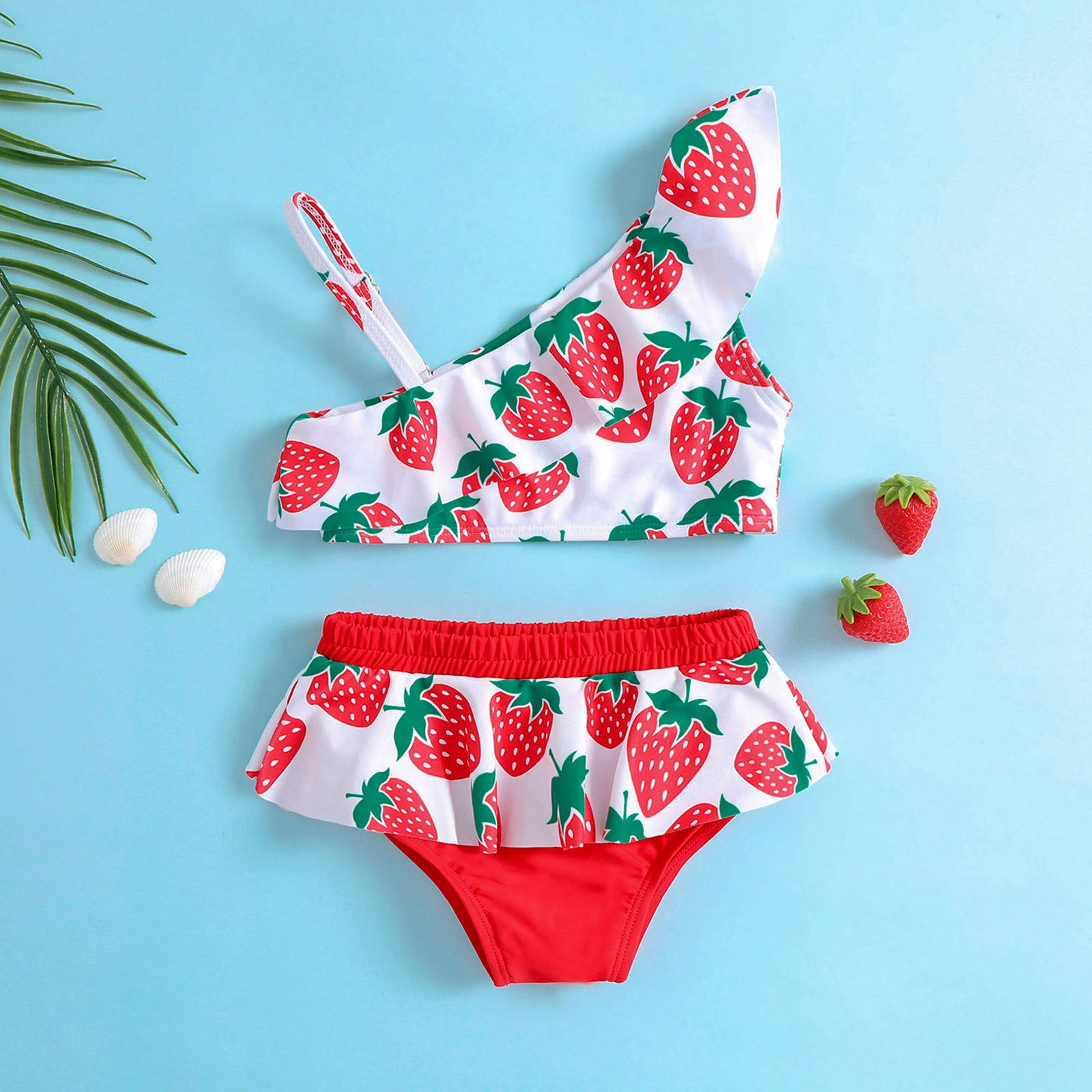 Costume bambina 2 pezzi   Fantasia Fragole