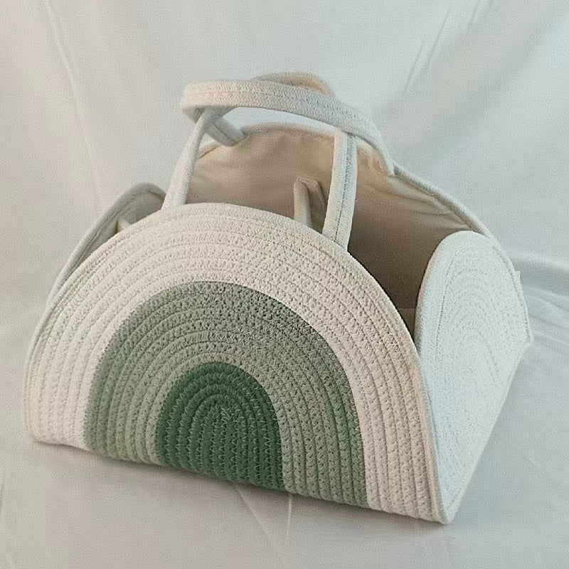 Cesta Portaoggetti in Corda   Design Arcobaleno Verde
