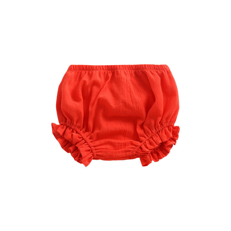 Pantaloncino/ Copri pannolino Bimba  in Mussola di Cotone   Con Fiocchi Laterali