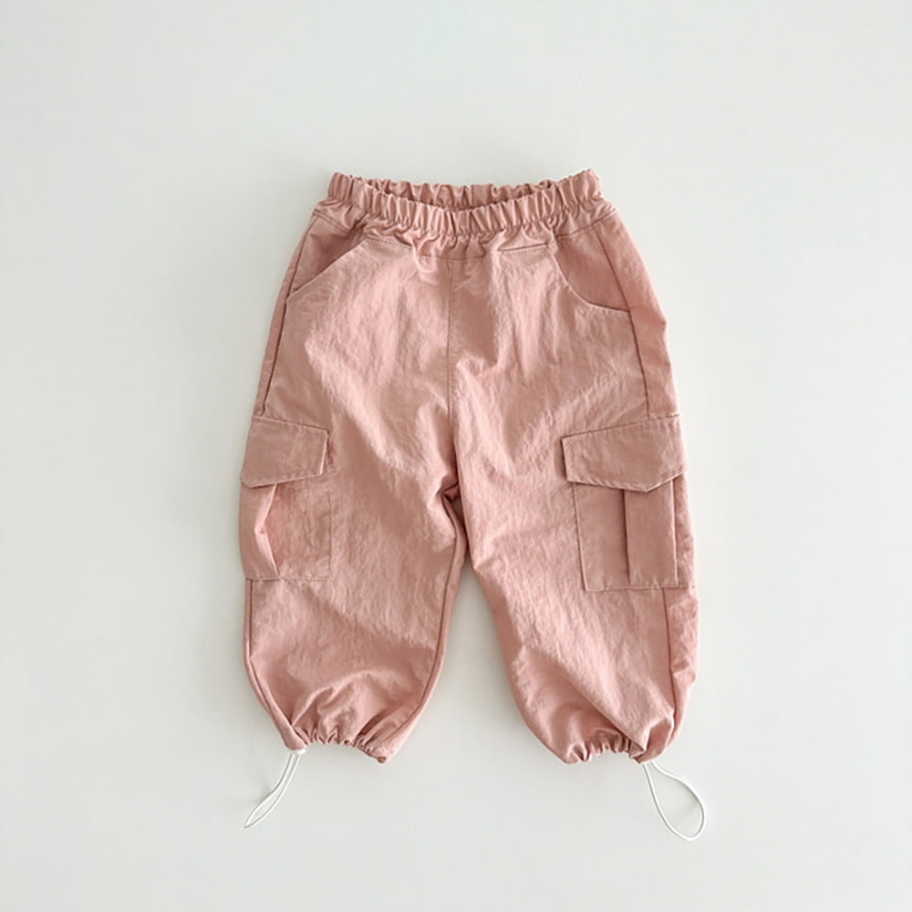 Pantaloni Cargo  Bambina in Cotone Leggero
