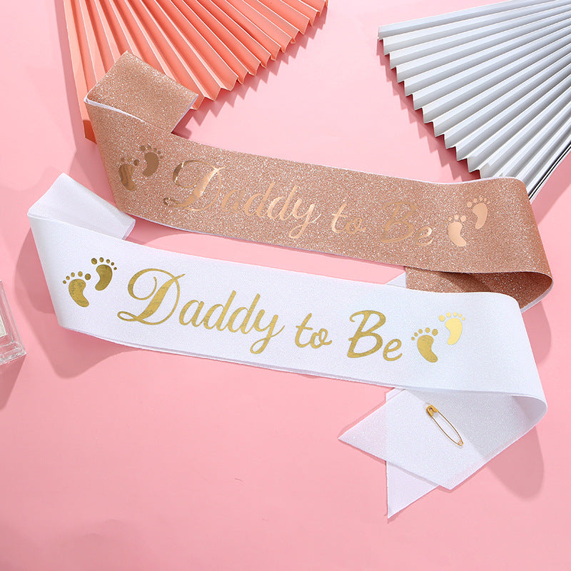 Fascia Daddy to Be   Accessorio Baby Shower per Futuro Papà