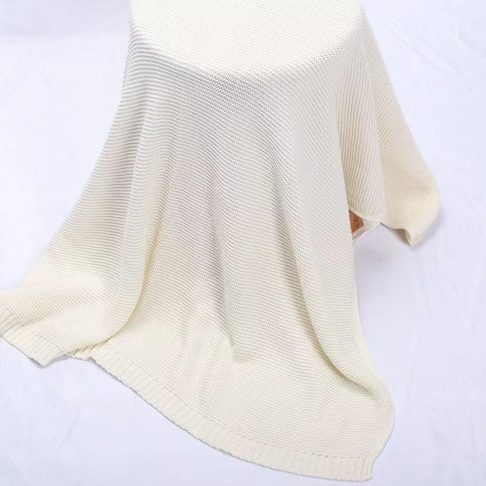 Coperta Neonato in Maglia – Morbida e Traspirante, Cotone 100%