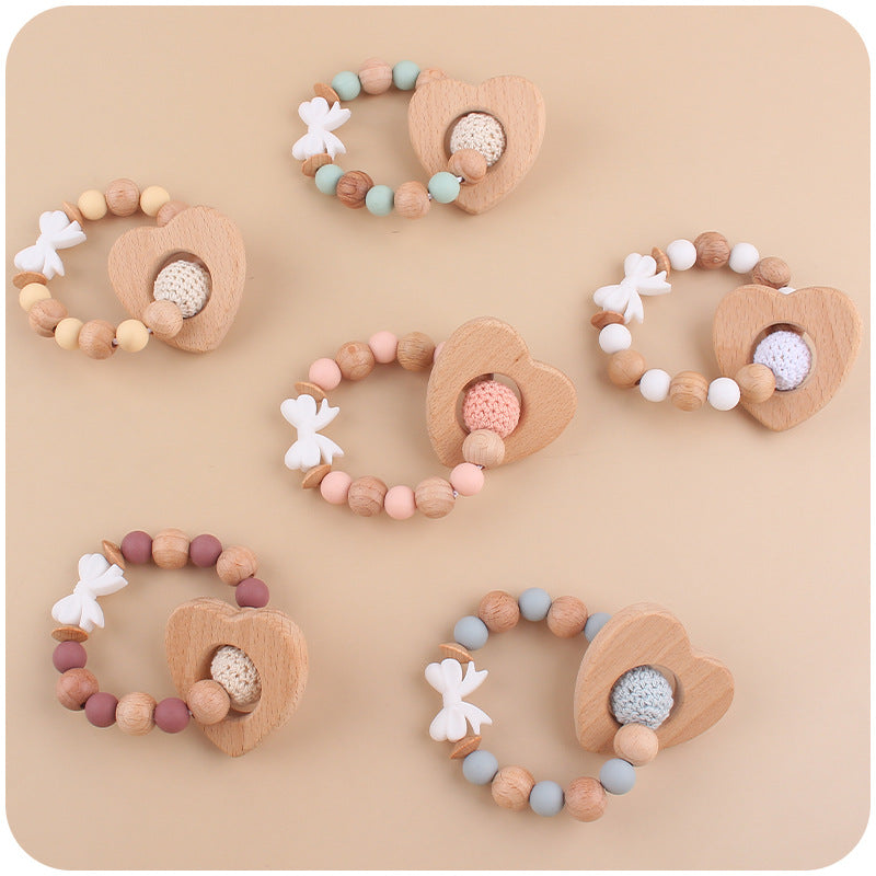 Massaggiagengive in Legno e Silicone - Design Elegante con Fiocco