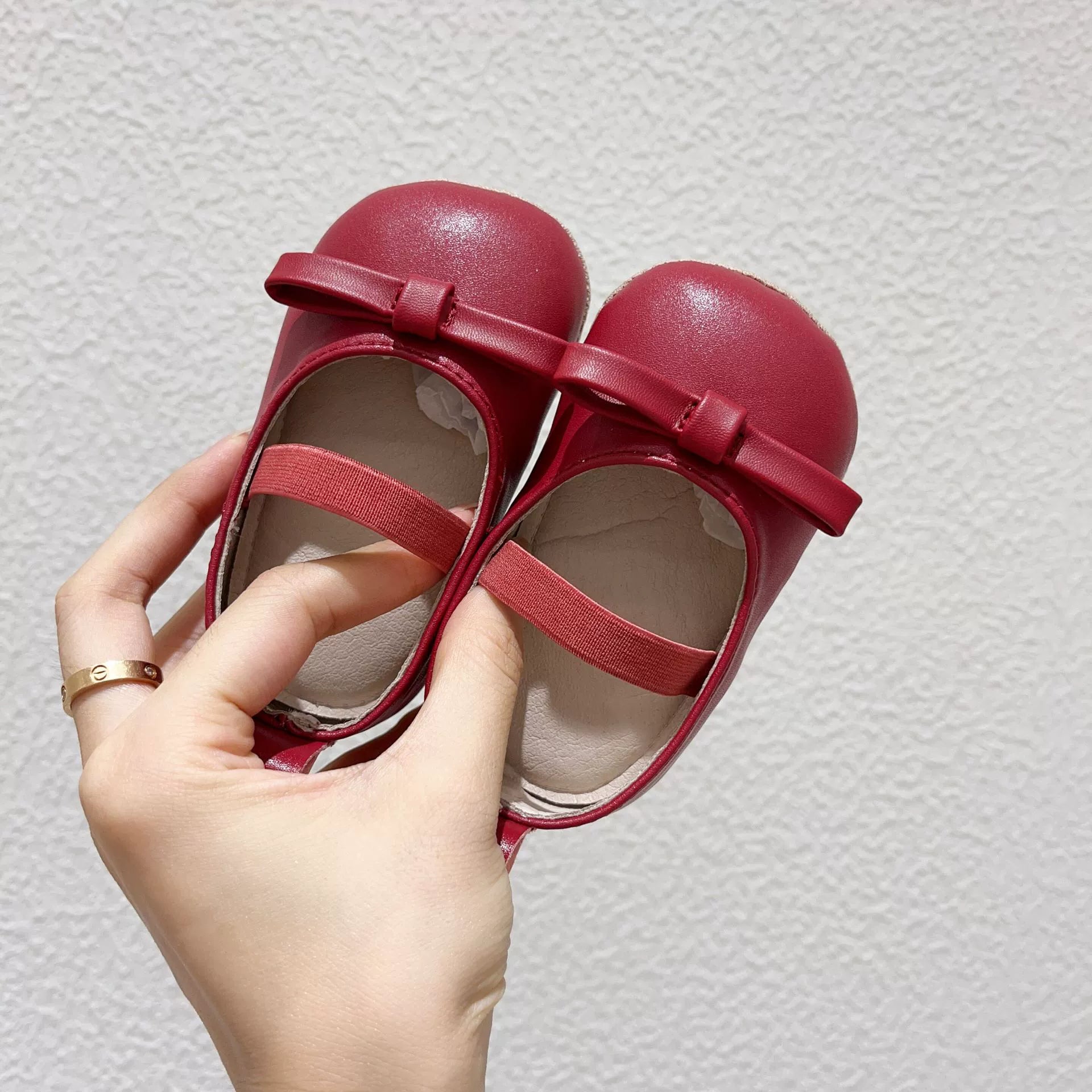 Ballerine Baby in Ecopelle con Fiocco – Antiscivolo e Morbide