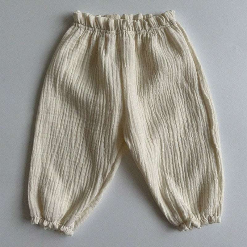 Pantaloni Neonato in Cotone Mussola Fantasia – Primavera/Estate