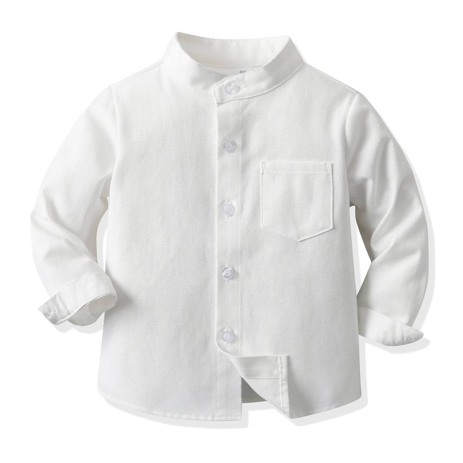 Camicia coreana bambino in cotone maniche lunghe