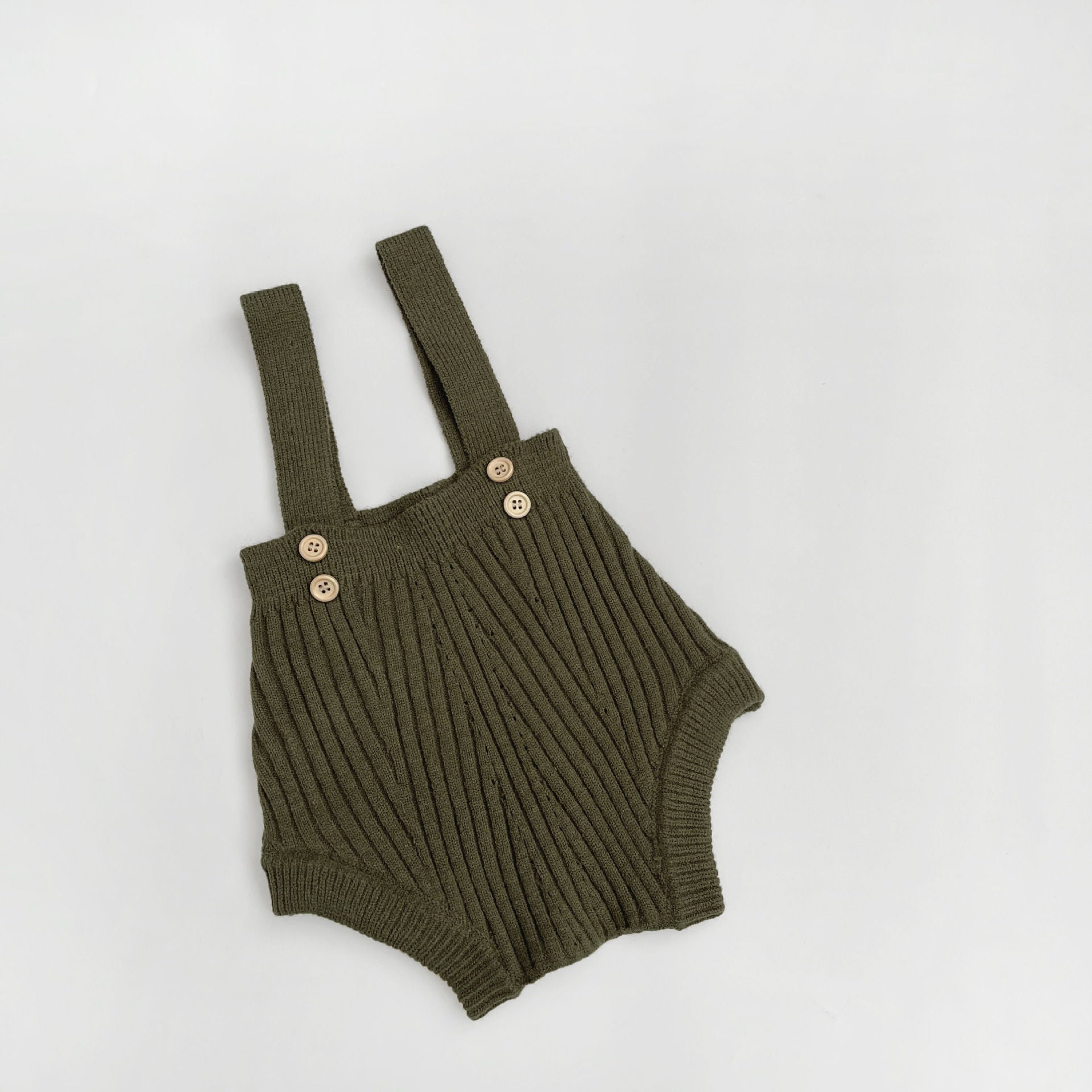 Salopette Neutra in maglia con bretelline e bottoni – vari colori