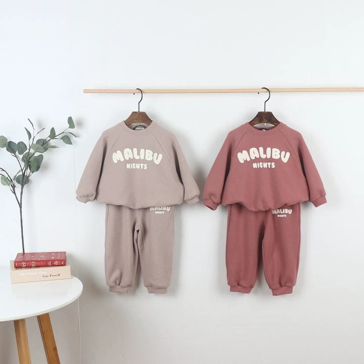 Tuta  Bimba “Malibu Nights”   Felpa + Jogger in Cotone