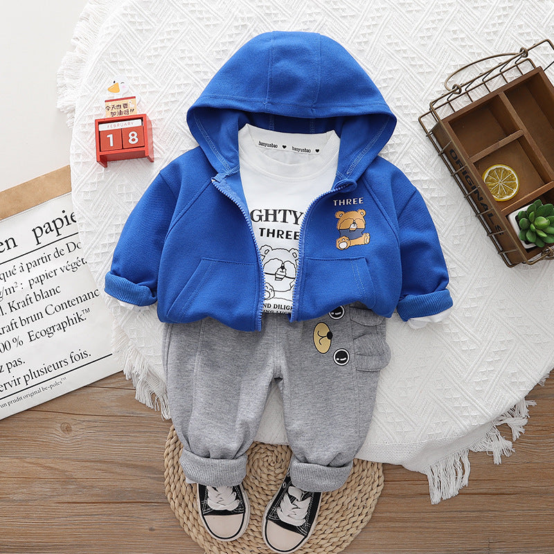 Completo Bimbo "Urban Memories"   Giacca Jeans Nera, T-shirt e Pantaloni