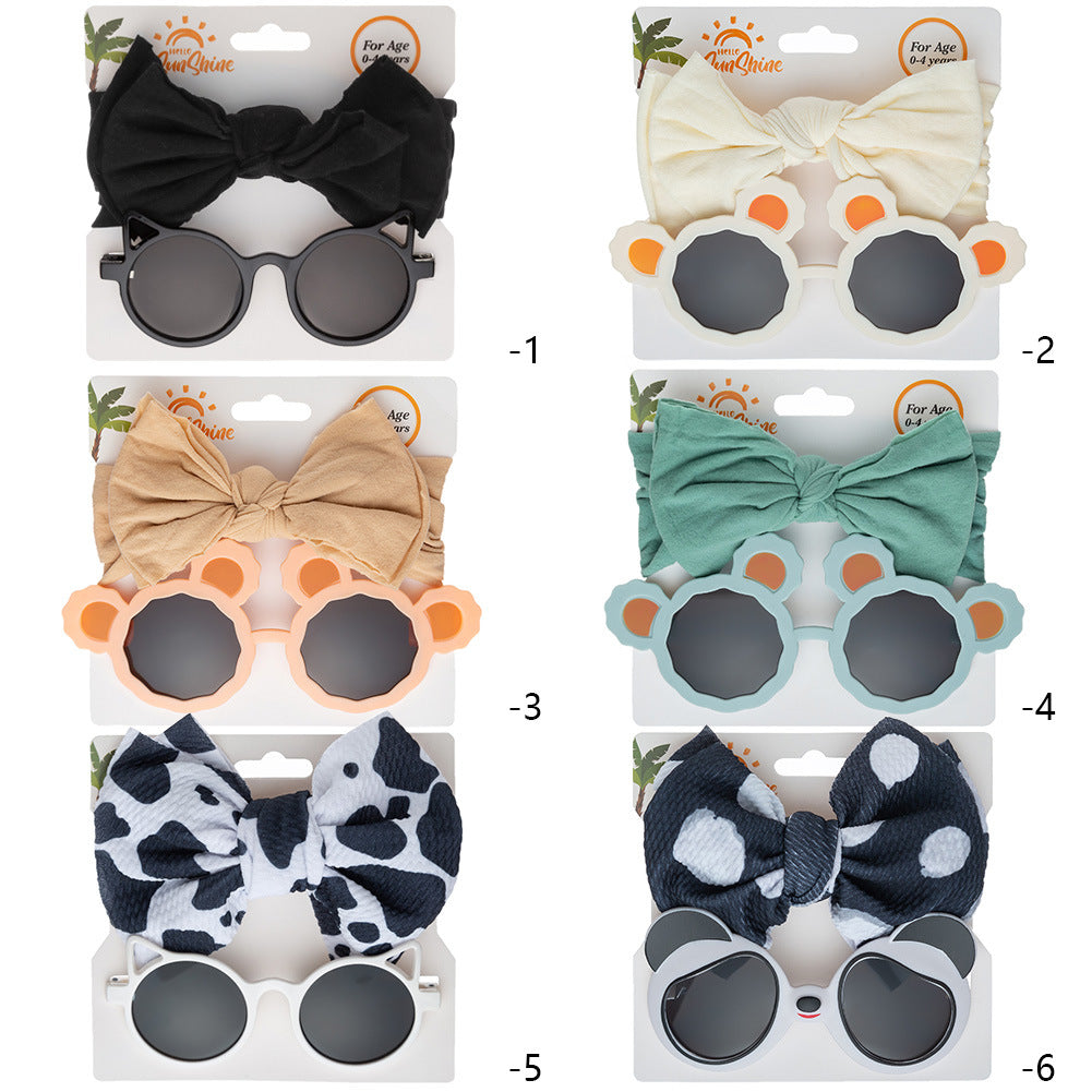 Occhiali da Sole Baby con Orecchie + Maxi Fiocco