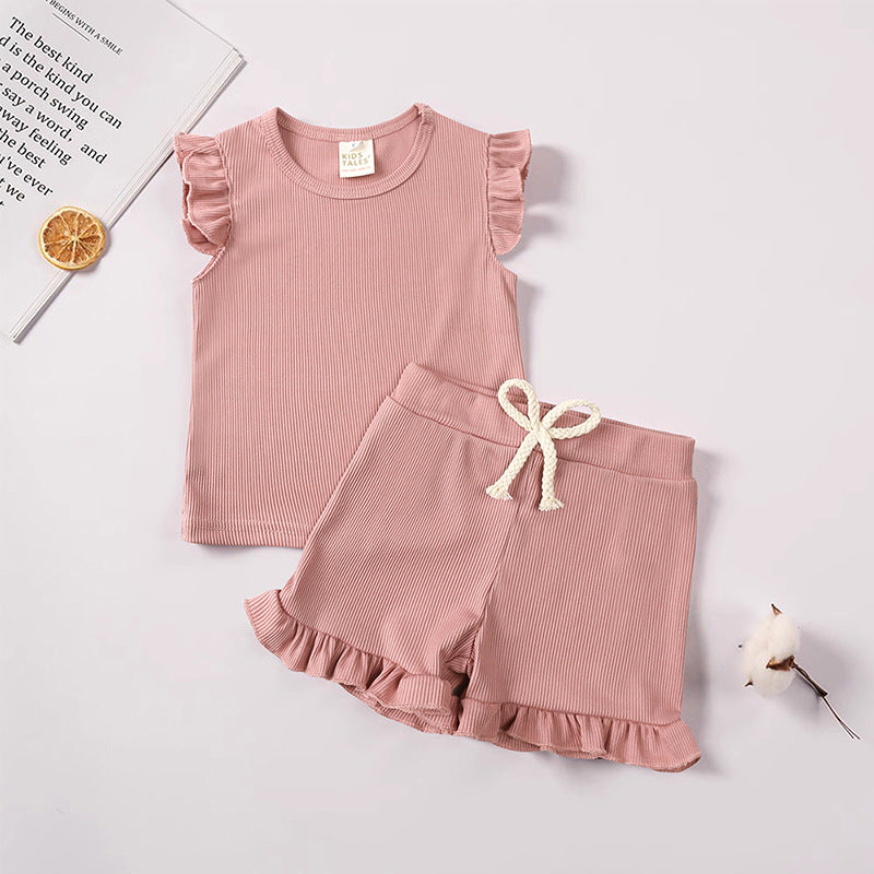 Completo Estivo Bimba  Canotta e Shorts con Volant