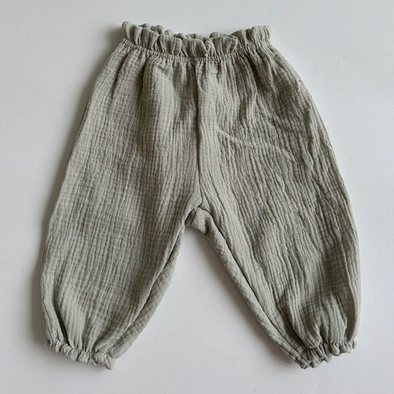 Pantaloni Neonato in Cotone Mussola Fantasia – Primavera/Estate
