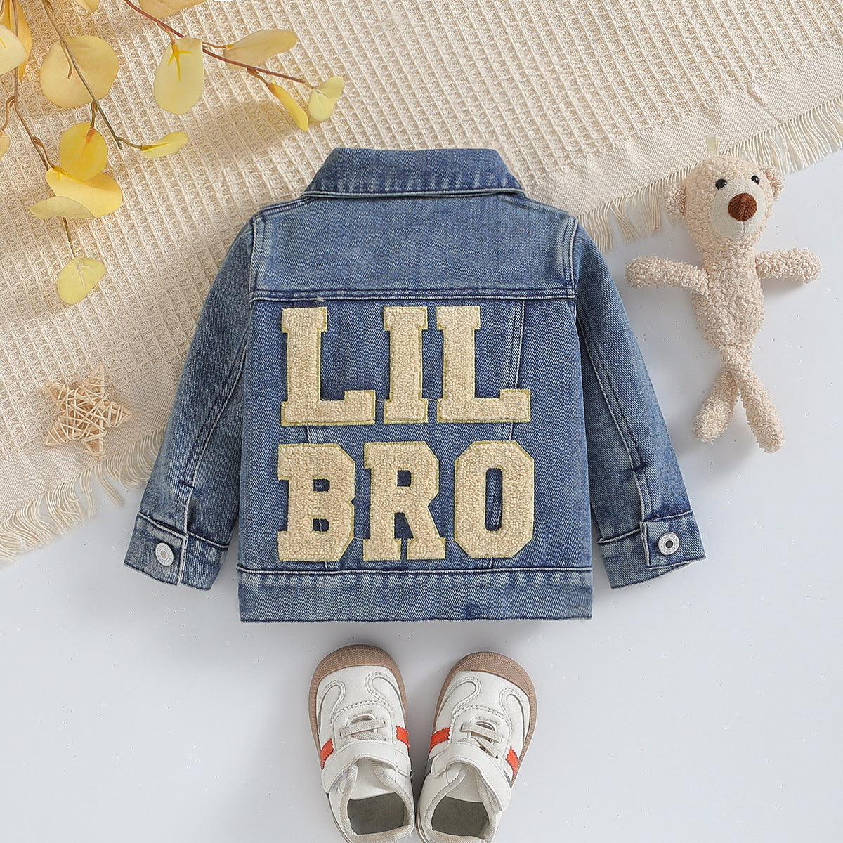 Giacca di Jeans Bambino   con Ricamo Applicato