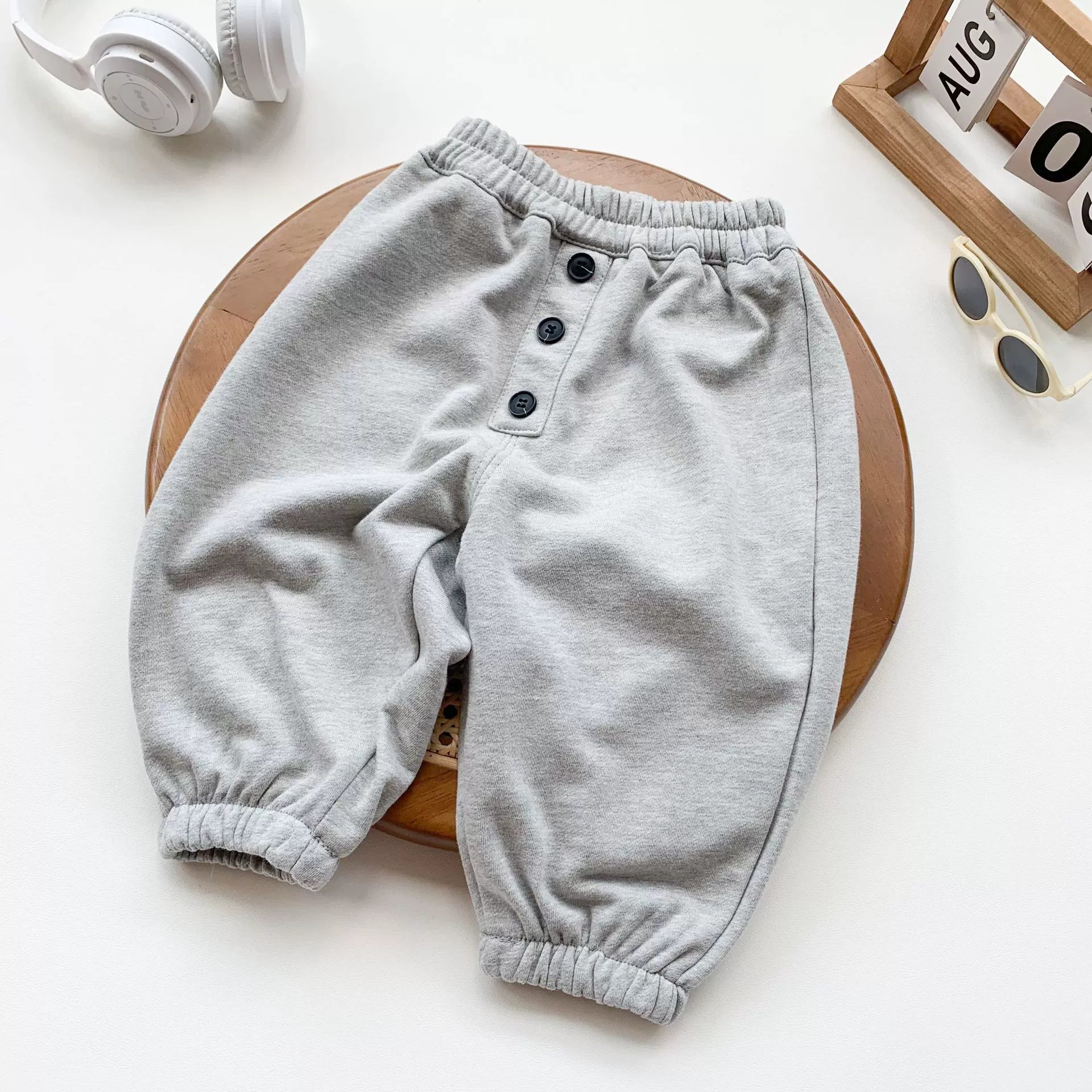 Pantaloni  per bambini in cotone con bottoni