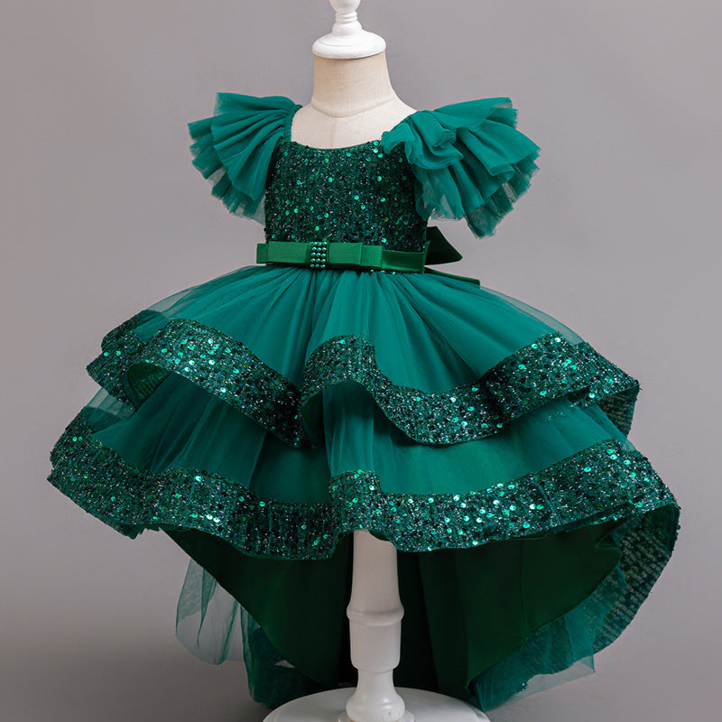 Abito da Cerimonia Bambina in Tulle e Paillettes