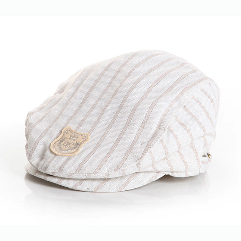 Coppola stile vintage a righe per bambini – Regolabile e traspirante