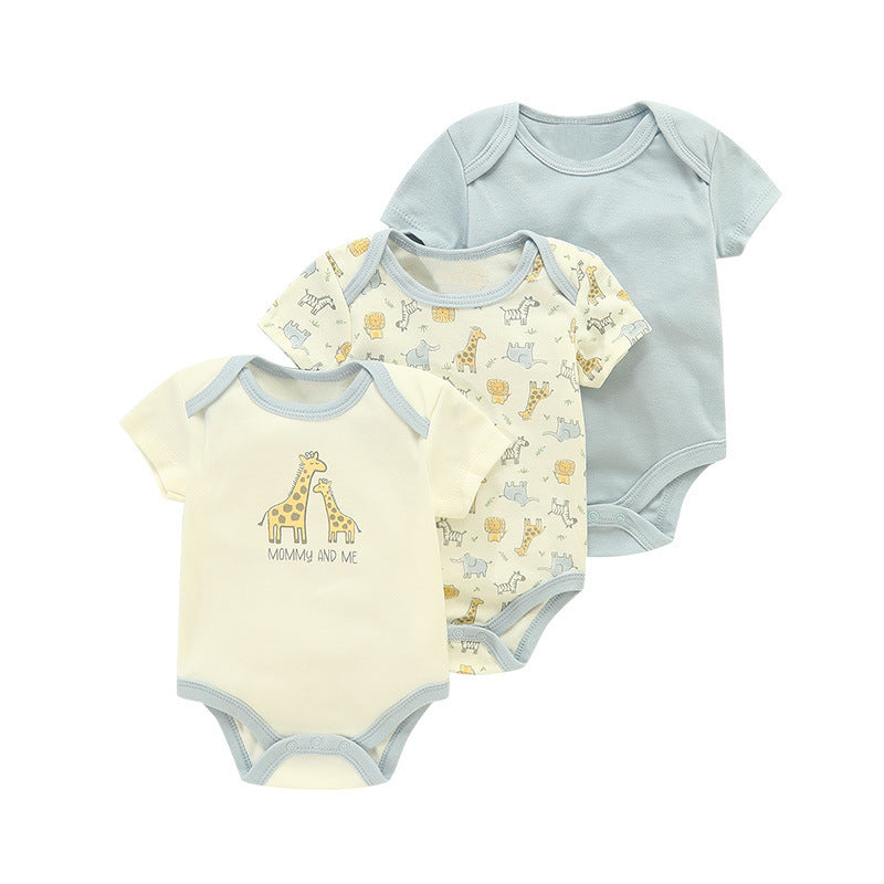 Set 3 Body Neonato in Cotone  Fantasie Tenui e Naturali