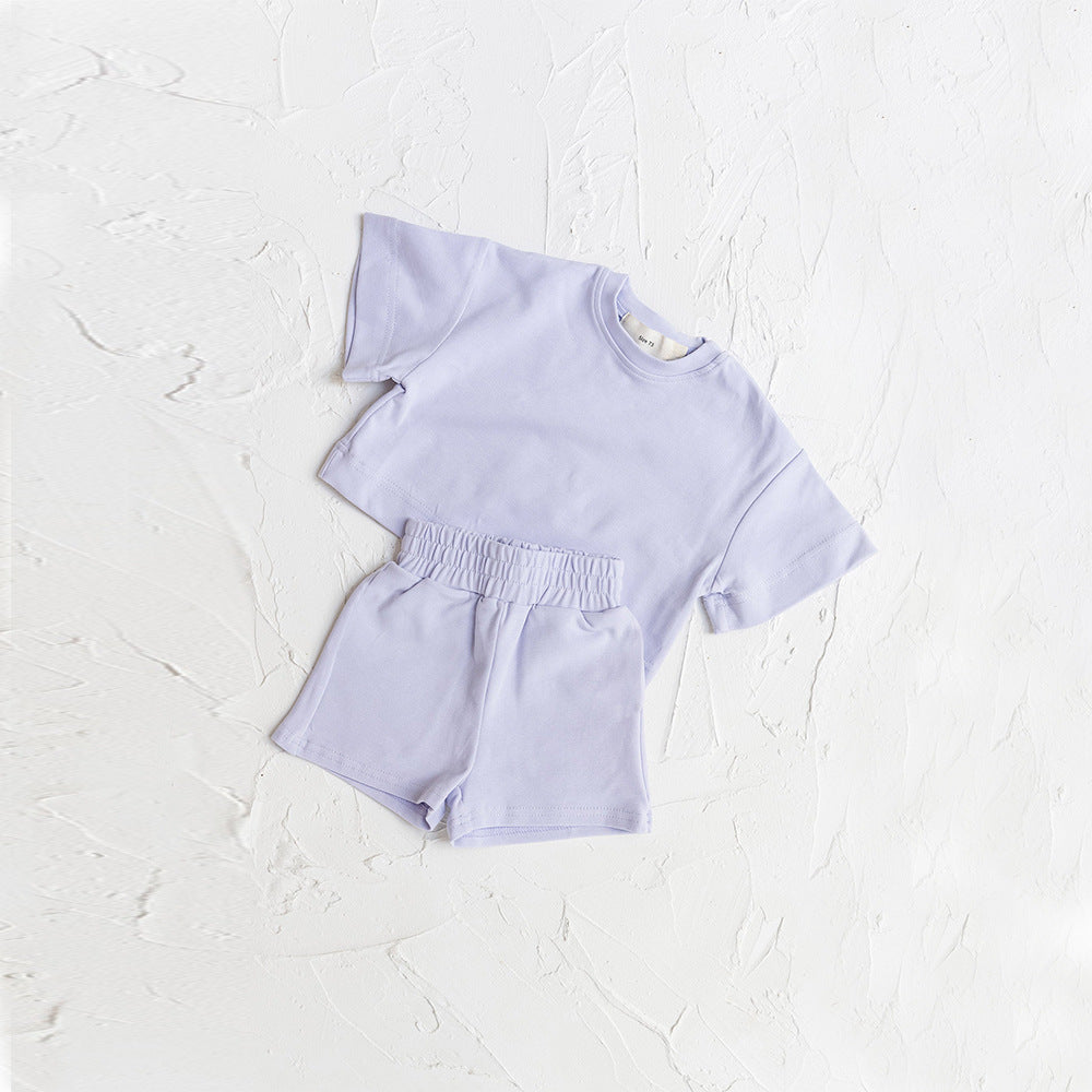 Completo Estivo Bambina Minimal  T-Shirt e Shorts