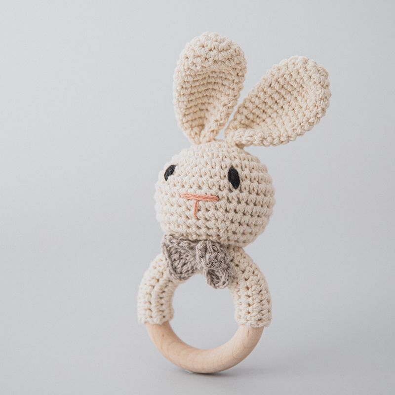 Sonaglio Neonato in Cotone Crochet fatti a mano