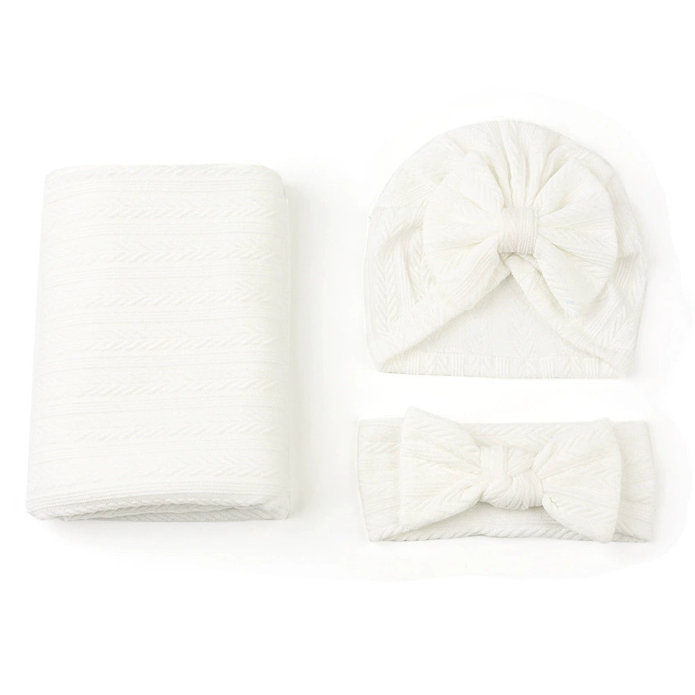 Set Copertina + Cappello + Fascia – Neonato