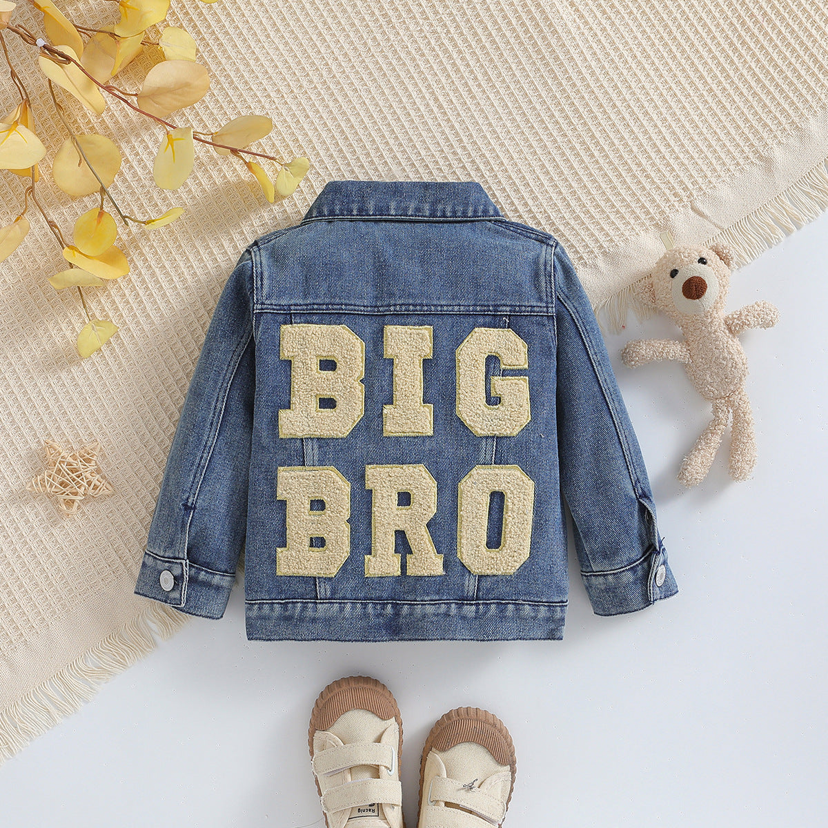 Giacca di Jeans Bambino   con Ricamo Applicato