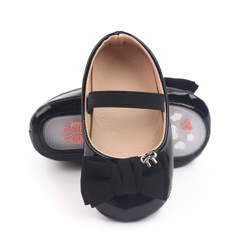 Ballerine eleganti per bambina con fiocco e cinturino  vari colori