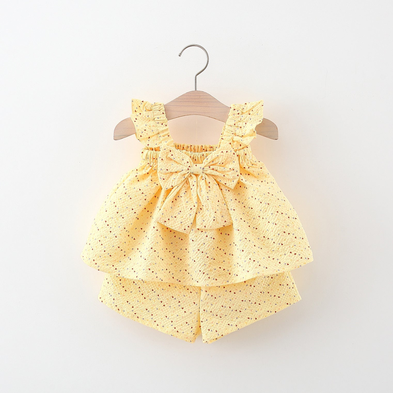Completo Estivo Bimba Top e Shorts con Fiocco