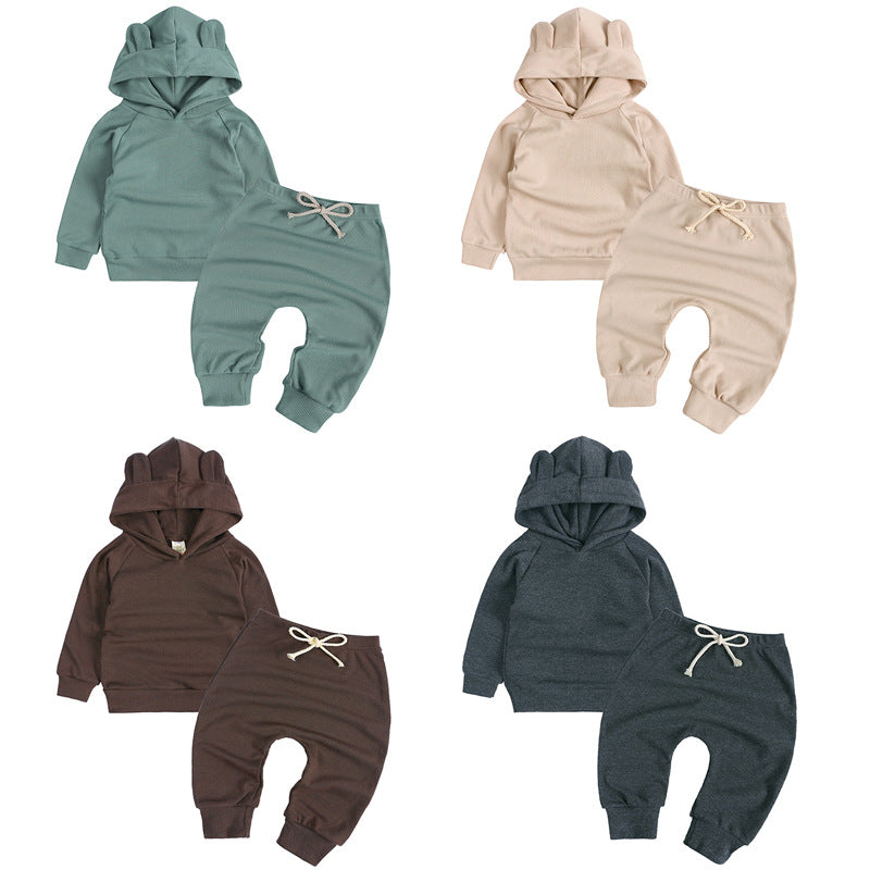 Tuta  Baby Felpato con Cappuccio Orsetto